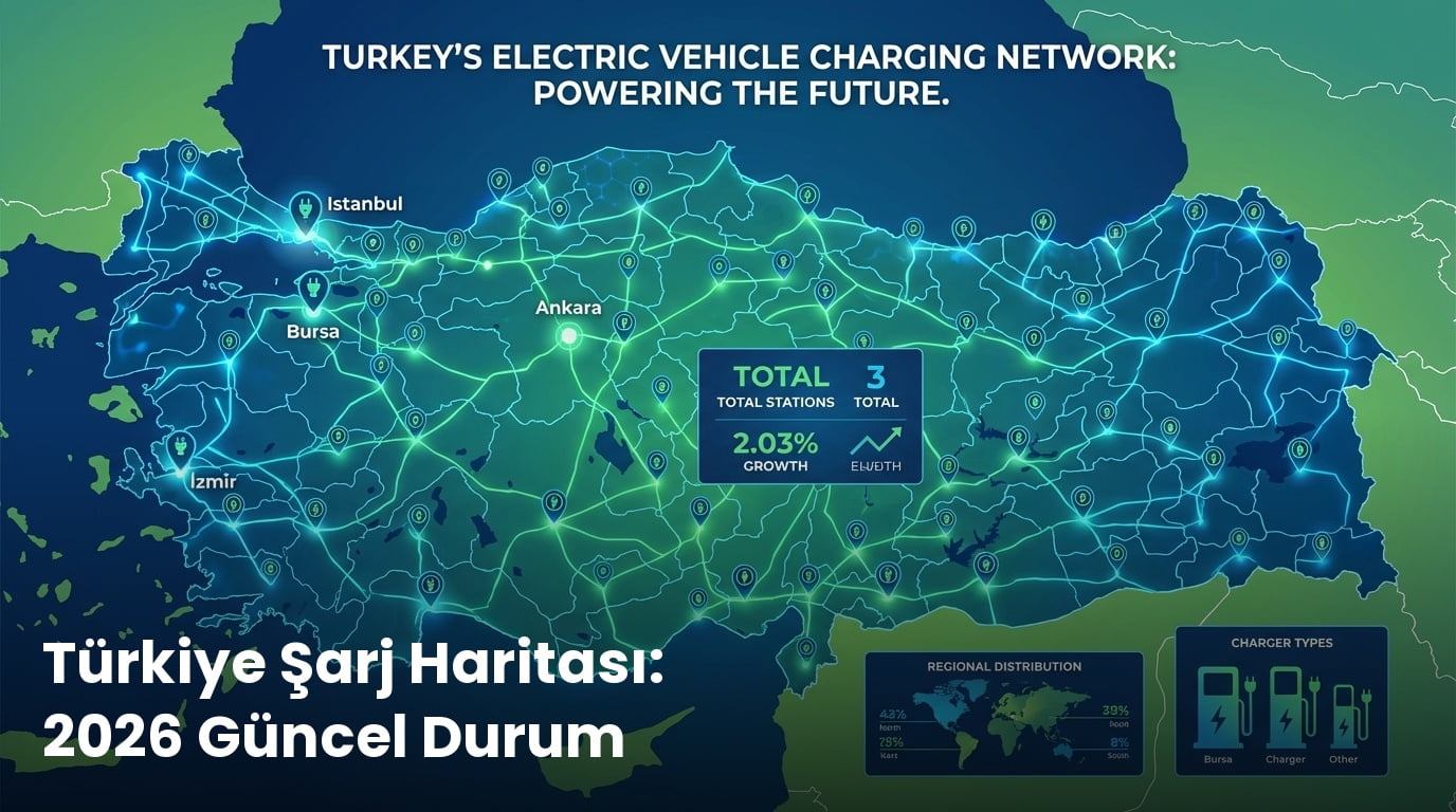 Türkiye Şarj Haritası 2026: 81 İlde Elektrikli Araç Altyapısı Raporu