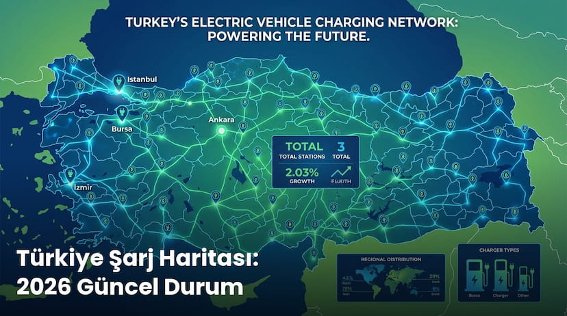 Türkiye Şarj Haritası 2026: 81 İlde Elektrikli Araç Altyapısı Raporu